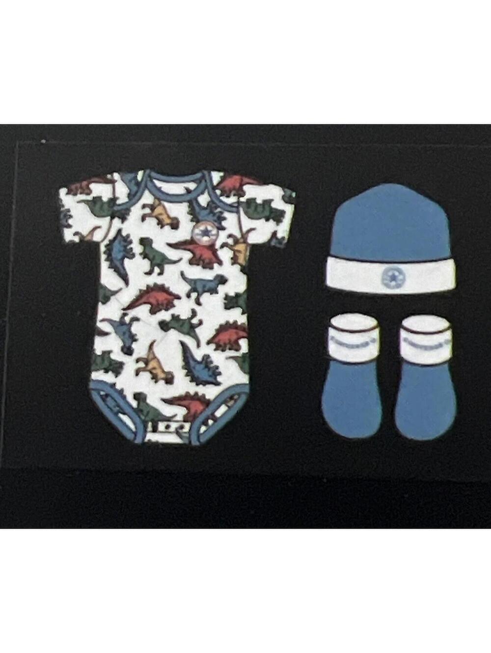 Converse Dinosaur 🦖 3 Piece Set Size 6-12 months Brand New - Picture 2 of 2